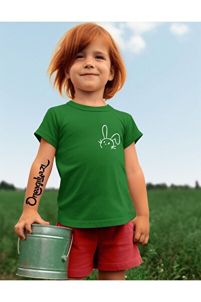 oneagılyazı Zec Štampano Devojčica Oversize kroj T-shirt