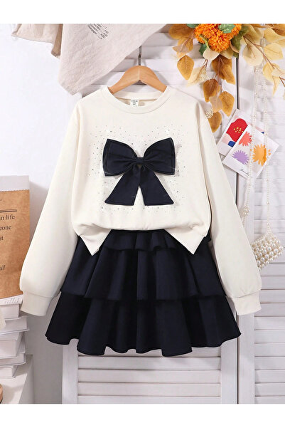 PAMPAL ÇOCUK Κοριτσίστικο κοστούμι με λεπτομέρεια μανίκι κορδέλας