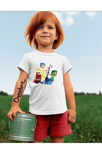 oneagılyazı Reverse Face Printed Girl's Oversize T-Shirt