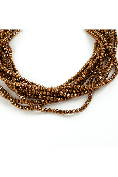 yfhobi 1 Dizi (130-135 Adet) - 3 mm Yassı Kristal Cam Boncuk Dizisi Kaplama S...