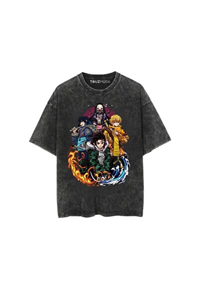 Violon Anime Demon Slayer Štampano Unisex Oversize kroj T-shirt