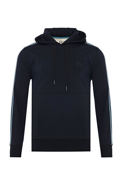 Andrea Nicolotti Navy Blue Hooded Tracksuit Set E-85-Navy Blue - m