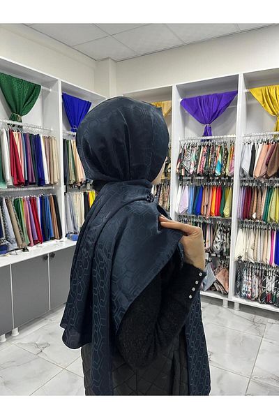 Still Italian Silky Honeycomb Print Jacquard Shawl - Double-Sided Use Suitable for Bright and Matte Faces