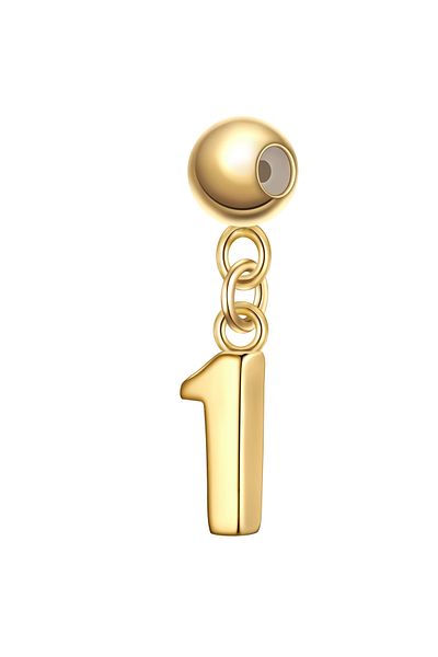 Glanzstücke München Silbercharm Charm Sterling Silber gelbgold