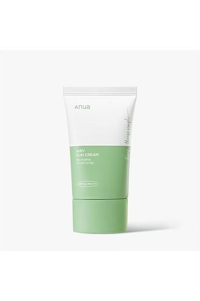 ANUA Airy Sun Cream spf 50+, 50ml, 1.69oz | NO Residue, MOISTURE 1.69 Fl Oz (Pack of 1)
