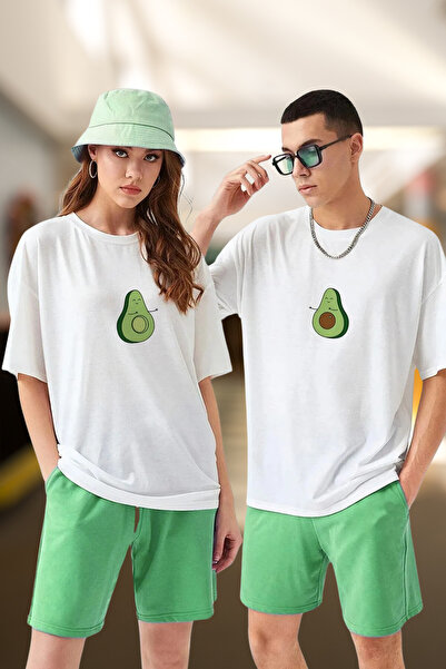 Wish BF Combinație de cuplu de iubitori de design avocado, set de 2 tricouri ...