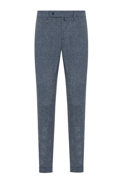 Andrea Nicolotti Κλασικό υφασμάτινο παντελόνι καπνιστό 2857-4-46