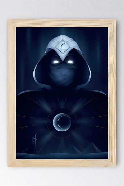 Saturn Moon Knight Framed Painting - Moon Knight Marvel Movie Poster Painting