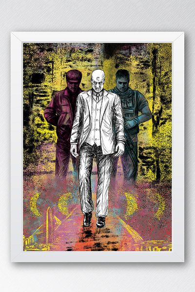 Saturn Pictură înrămată Moon Knight - Moon Knight Marvel Series Poster Painting