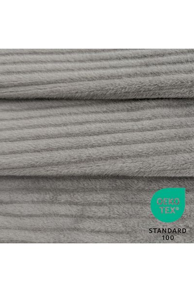 FUNZY Gray Corduroy - Oekoteks100 for Upholstery Fabric Sofa and Armchair