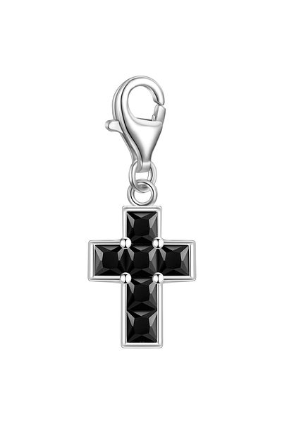 Rafaela Donata Silbercharm Charm Sterling Silber Zirkonia schwarz
