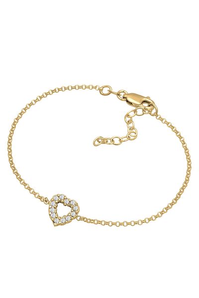 ELLI Armband Damen Herz-Anhänger Basic mit Lab Grown Diamanten (1,8 ct) in 925 Sterling Silber
