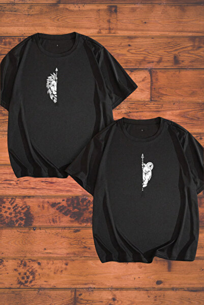 Wish BF Leu în soția lui Leu Tricou dublu supradimensionat Combinație cuplu n...