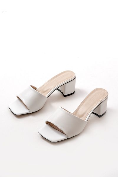 Santamarina Papuci cu toc pentru femei Diodore White Skin