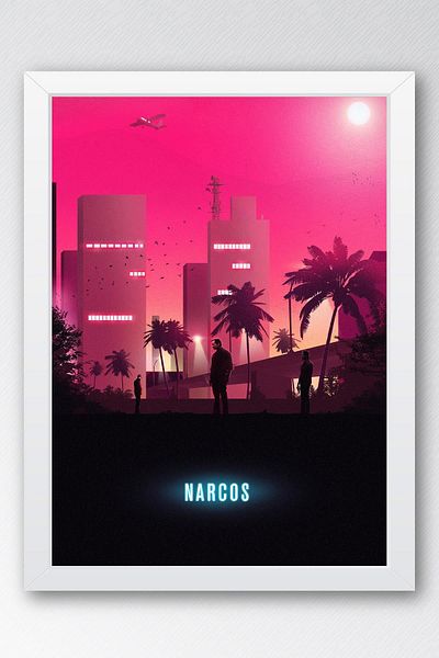 Saturn Ζωγραφική με κορνίζα Narcos - Ζωγραφική αφίσας της τηλεοπτικής σειράς Narcos