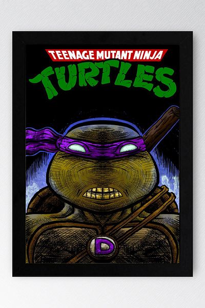 Saturn Pictură înrămată Donatello de Ninja Turtles - Poster de film Teenage Mutant Ninja Turtles