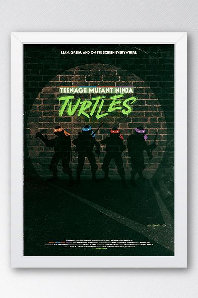 Saturn Pictură înrămată cu țestoase Ninja - Poster de film Teenage Mutant Ninja Turtles