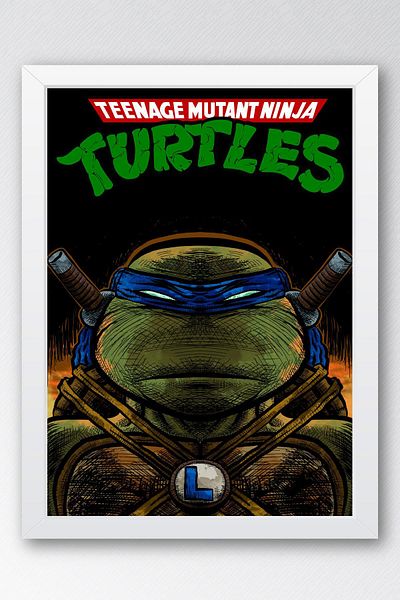 Saturn Επιτραπέζιο ζωγραφικής με κορνίζα Ninja Turtles Leonardo - Επιτραπέζια αφίσα ταινίας Teenage Mutant Ninja Turtles