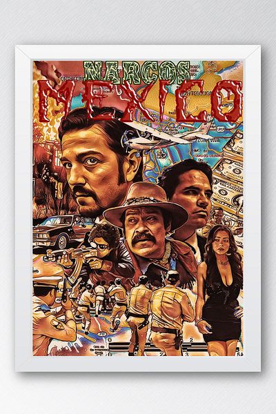 Saturn Tablou înrămat Narcos Mexico - Tablou poster serie Narcos