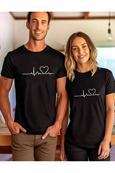 Wish BF Heart Rhythm 2Li Sevgili Kombin με τύπωμα Βαμβάκι Βαμβακερό μπλουζάκι...