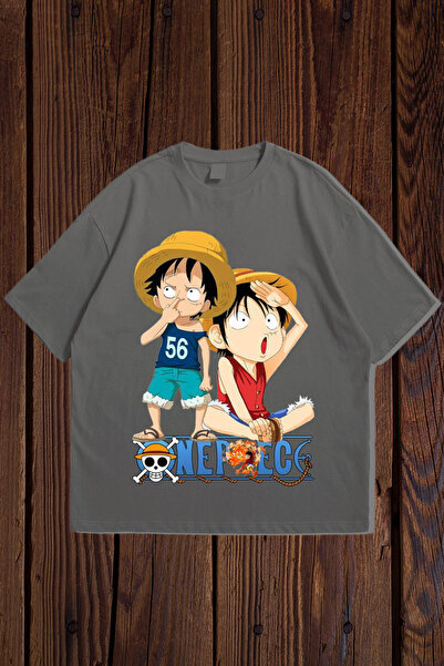Wish BF Frații Luffy cu imprimeu supradimensionat tricou