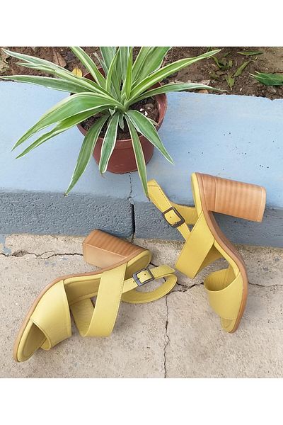 Bulldozer 231712   Pantofi de vară cu toc din piele naturală de damă