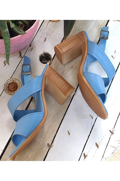 Bulldozer 231712   Pantofi de vară cu toc din piele naturală de damă