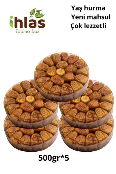 İhlas Medine Cassim Kasim Sukkari Rutab Duble Taze -yaş Hurma 2,5kg Tabak Hur...