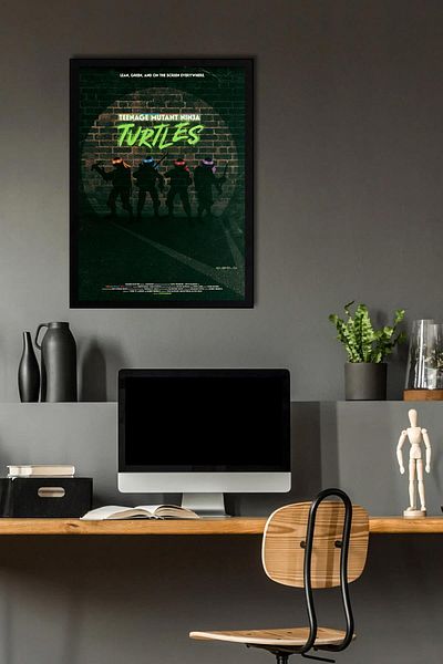 Saturn Pictură înrămată cu țestoase Ninja - Poster de film Teenage Mutant Ninja Turtles