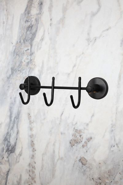 MultiStore Black 3 Row Hanger WC Hanger Bathroom Kitchen Organizer Hanger