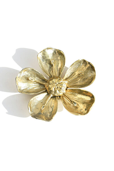 Renover Vintage Pirinç Lotus Çiçeği Formunda Çıkarılabilir Küllük Takımı