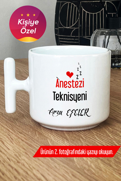 Hedizu Kişiye Özel Anestezi Teknikeri Kupa Bardak T Kulplu Beyaz Tıp Bayramı ...