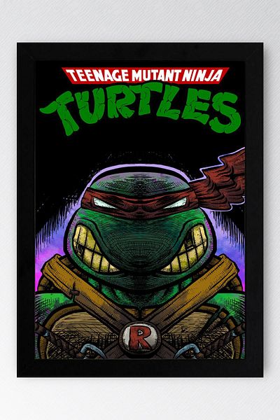 Saturn Ninja Turtles Raphael Pictură înrămare - Teenage Mutant Ninja Turtles Poster Film Pictură