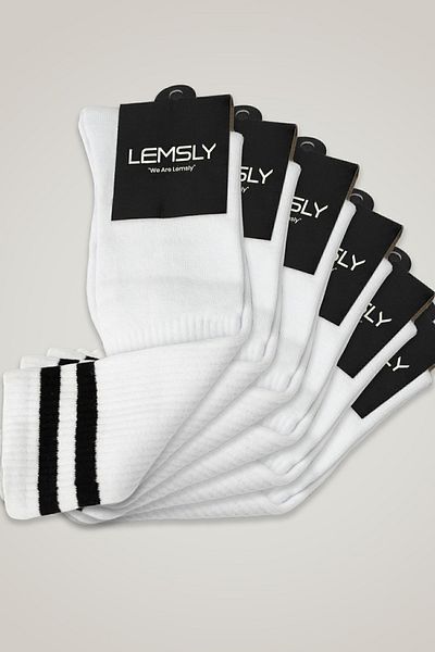 Lemsly Унисекс пакет от 6 дълги спортни чорапи