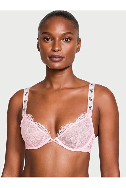 Victoria's Secret Işıltılı Askılı Desteksiz Dantelli Dekolteli Demi Sütyen