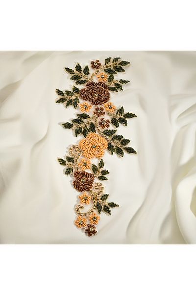 Ranasubaşı Stone Detailed Embroidered Brown Color Sconce