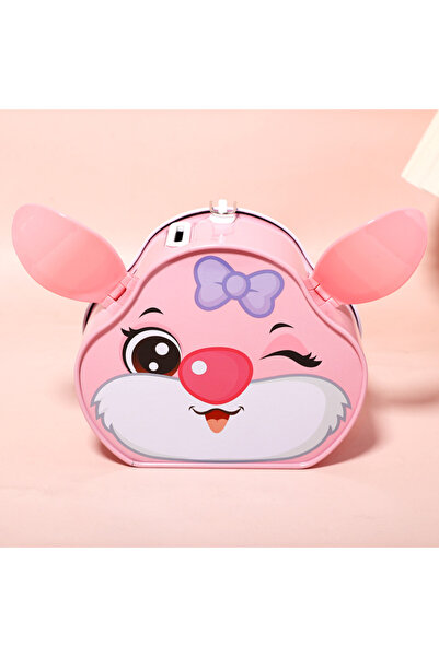 Livava Zečica Torba komad i zaključiva metalna kasica prasica, roza, 14x12