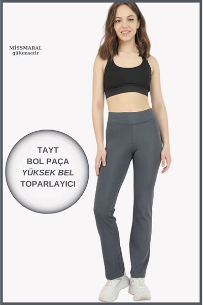 missmaral Women's Smoked Leggings Wide Leg High Waist Recovery Full Length Diving Fabric105101
