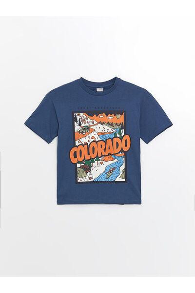 LC Waikiki Tricou supradimensionat cu guler rotund pentru băieți
