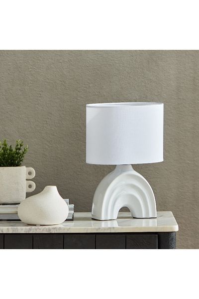 Home Box Caspian Ceramic Table Lamp - 21.5x21.5x30 cm
