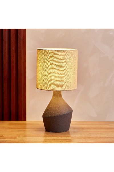Home Box Novalie Ceramic Table Lamp with Linen Shade - 37.5 cm
