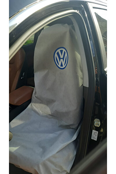 WOLKSWAGEN Logolu gri tela oto servis kılıfı (2,li paket)