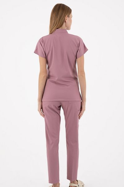 uçak iş giyim Set de uniforme pentru asistentă din țesătură PETRA Premium Lycra roz