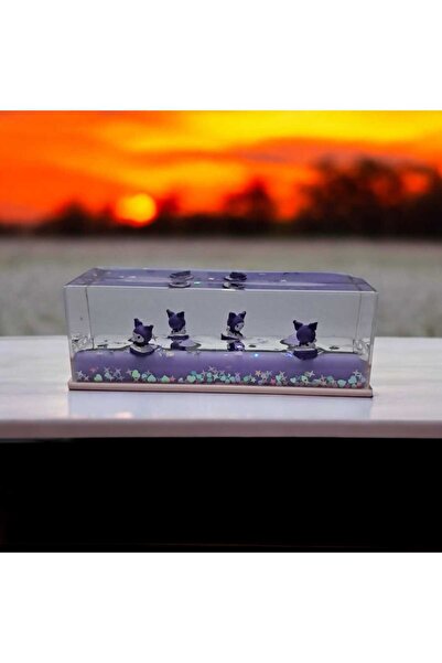 Menuzer Kuromi ve Hello Kitty Karakterli Batmayan Şirin Figürler Akvaryumlu P...