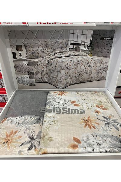 SENLİFE Σετ Παπλωματοθήκη Belysima Cotton Διπλό Ελαστικό
