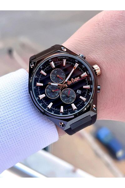 Lee Cooper Silicone Cord Inner Functions Active 5 Atm Water Resistant Men Wrist Watch Elc08063.061