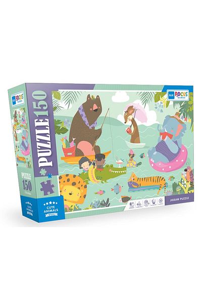 Blue Focus Yayınları Blue Focus Cute Animals - 150 Pieces