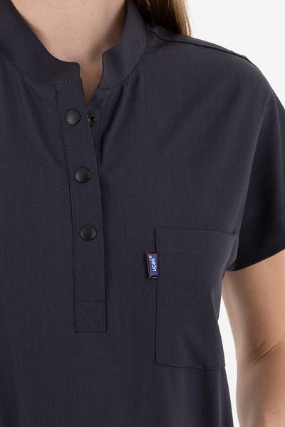 uçak iş giyim Gri antracit PETRA Premium Lycra Țesătură Partea inferioară Partea superioară Set de jerseuri pentru medic asistentă Uniformă pentru scrub