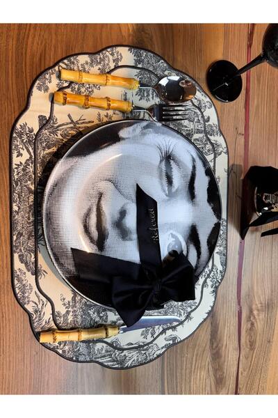 ref crea Toile De Jouy 2-комплектний американський сервіз антрацит-чорний