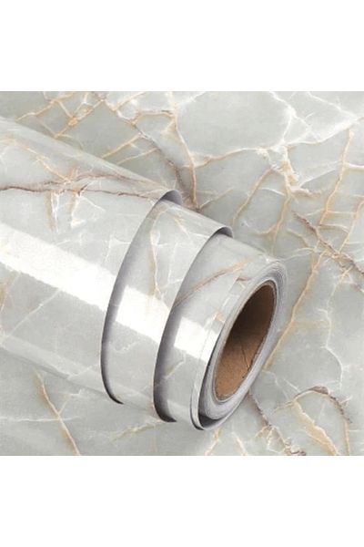NEZADE STORE 5Mt X 60 cm Marble Patterned Table Countertop Kitchen Waterproof Adhesive Foil Sticker (Lisinya)